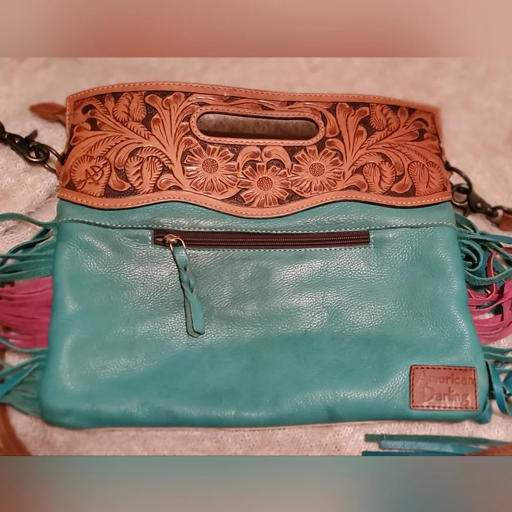 American Darling Purse (Pink/Teal) - Picture 5 of 6